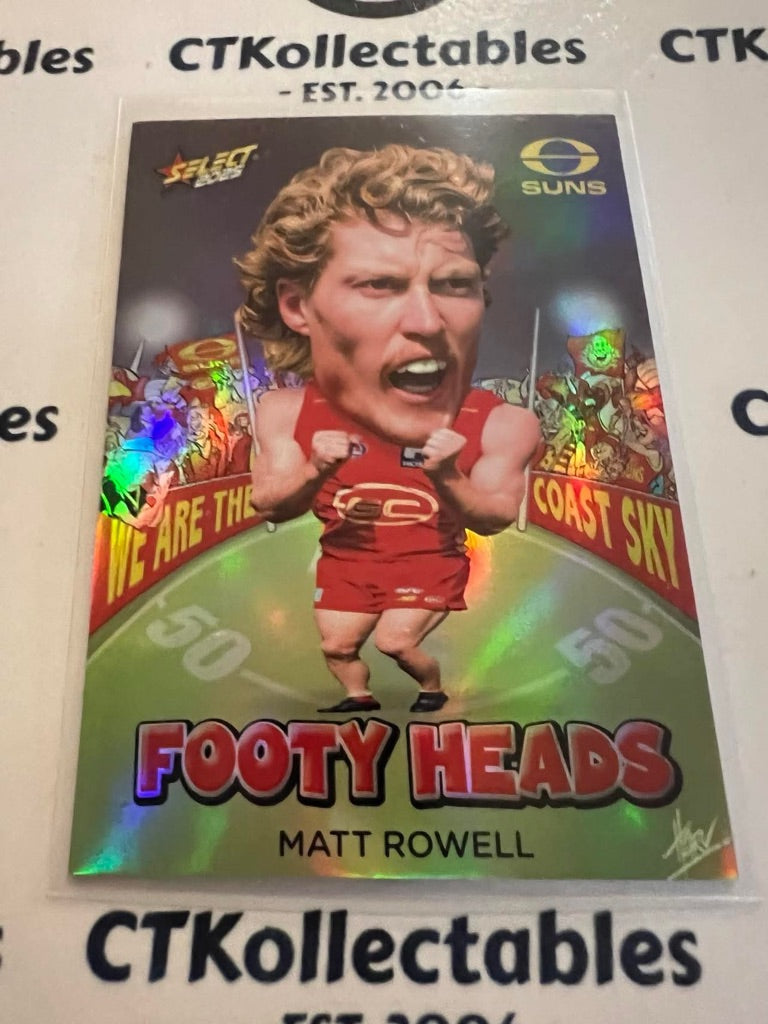 2025 AFL Footy Stars Footy Heads Matt Rowell FH53 Suns