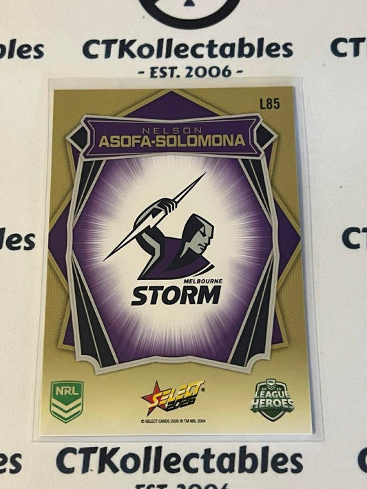 2026 Select NRL League Heroes Luminous Base #L85 Nelsobn Asofa-Solomona Storm