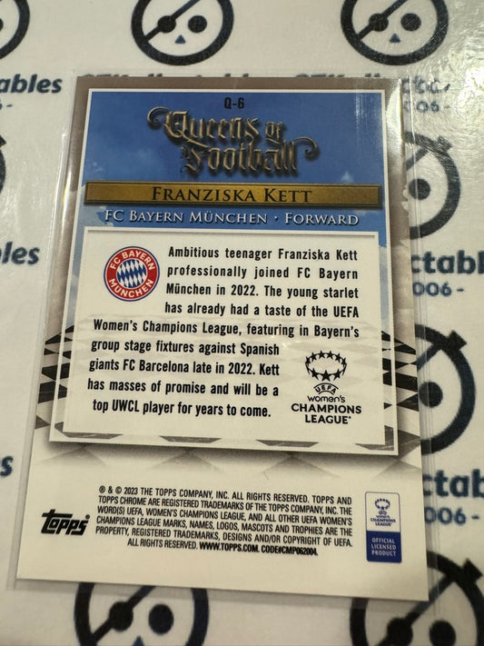 2022-23 Topps Chrome UEFA Women’s #Q-6 Franziska Kett Queens of Football