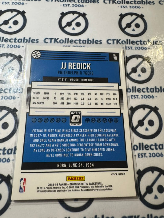 2018-19 NBA Donruss Optic JJ Reddick Blue Veolcity Prizm #79 76ers