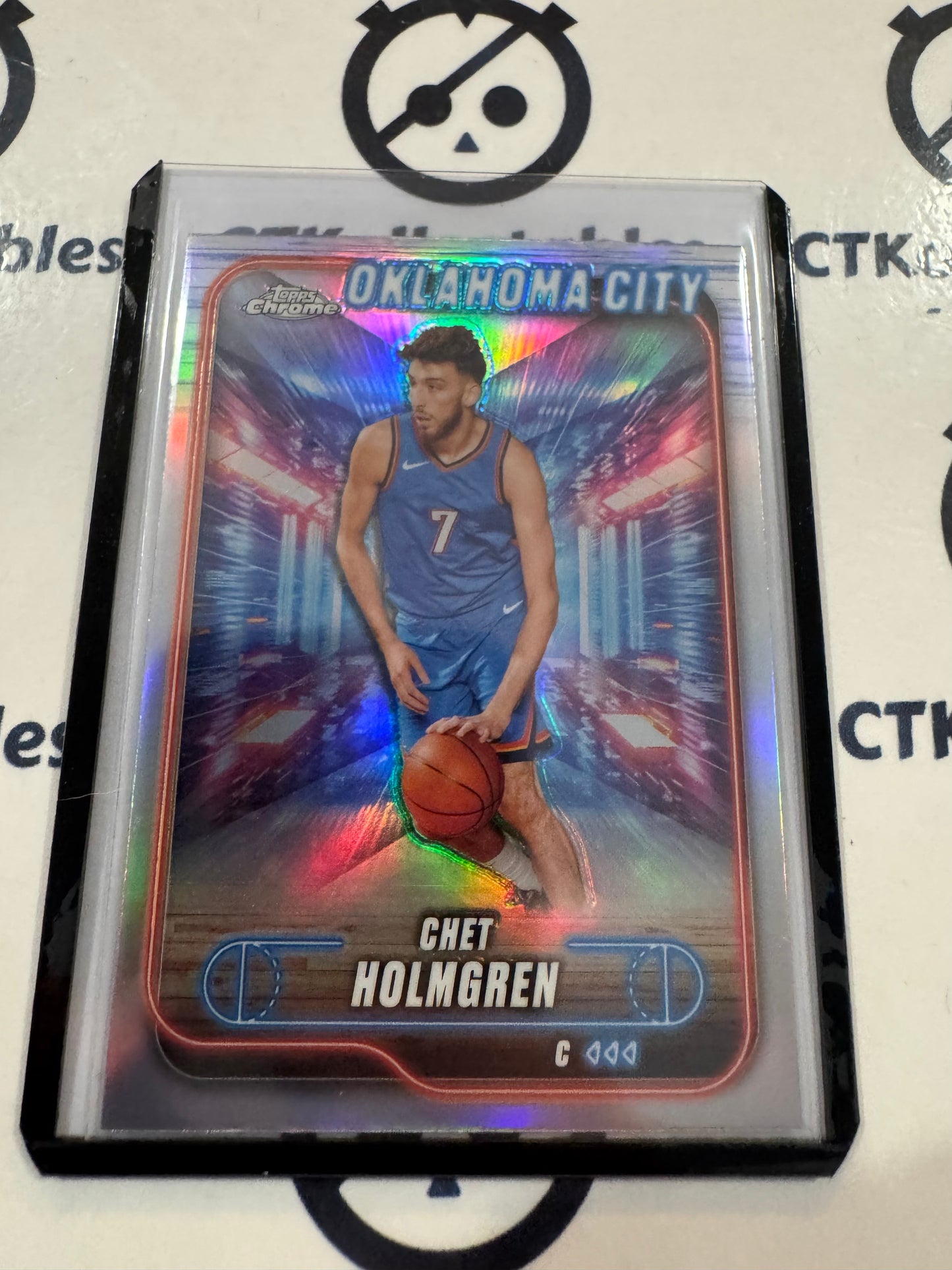 2024/25 Topps NBA Chrome Chet Holgrem Silver Refractor #99 OKC