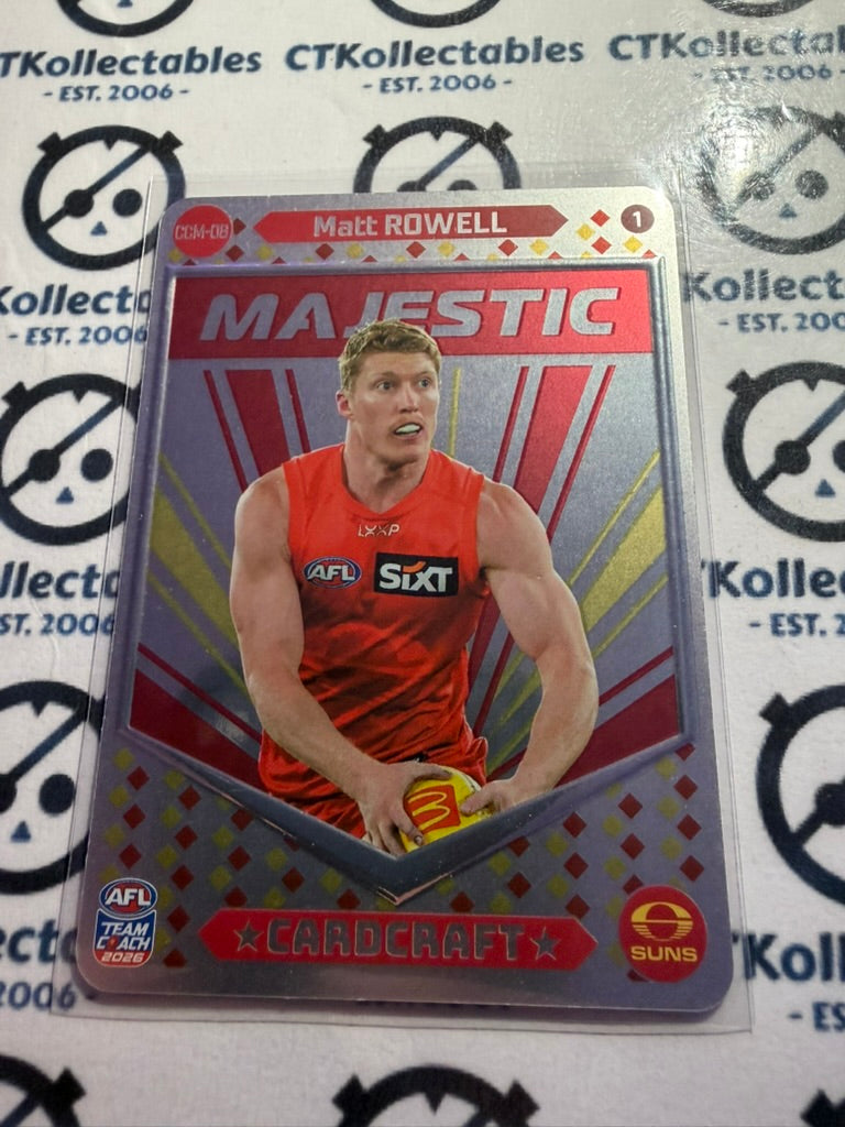 2026 Teamcoach AFL Cardcraft Majestic CCM-08 Matt Rowell Suns