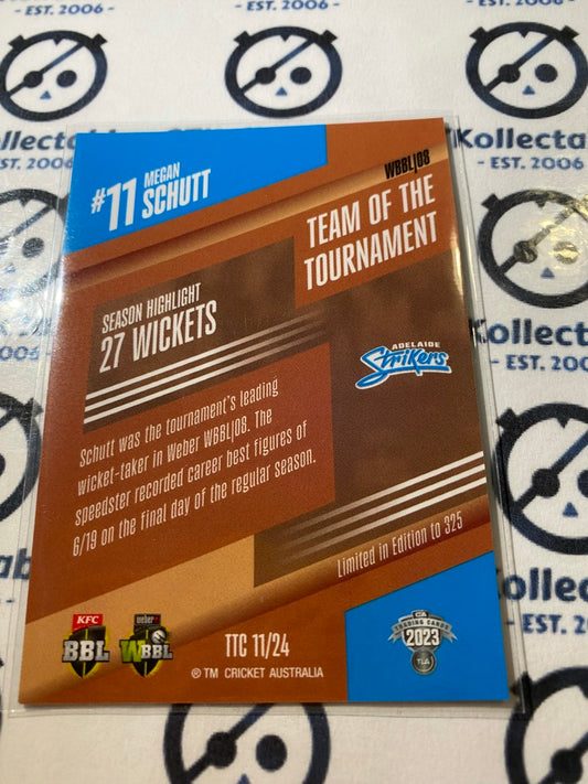 2023/24 TLA Cricket Traders Megan Schutt Team of the tournament Copper TTC11/24