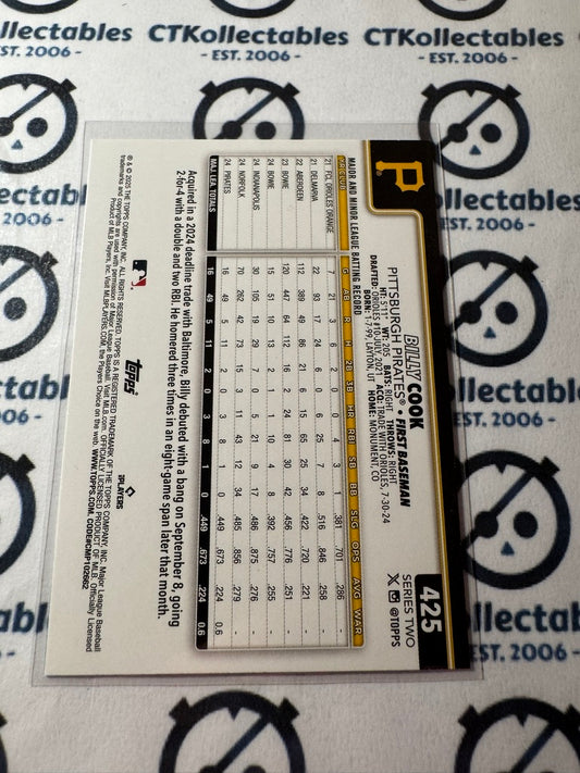 2025 Topps Series 2 Baseball Billy Cook rookie RC #425 Pirates