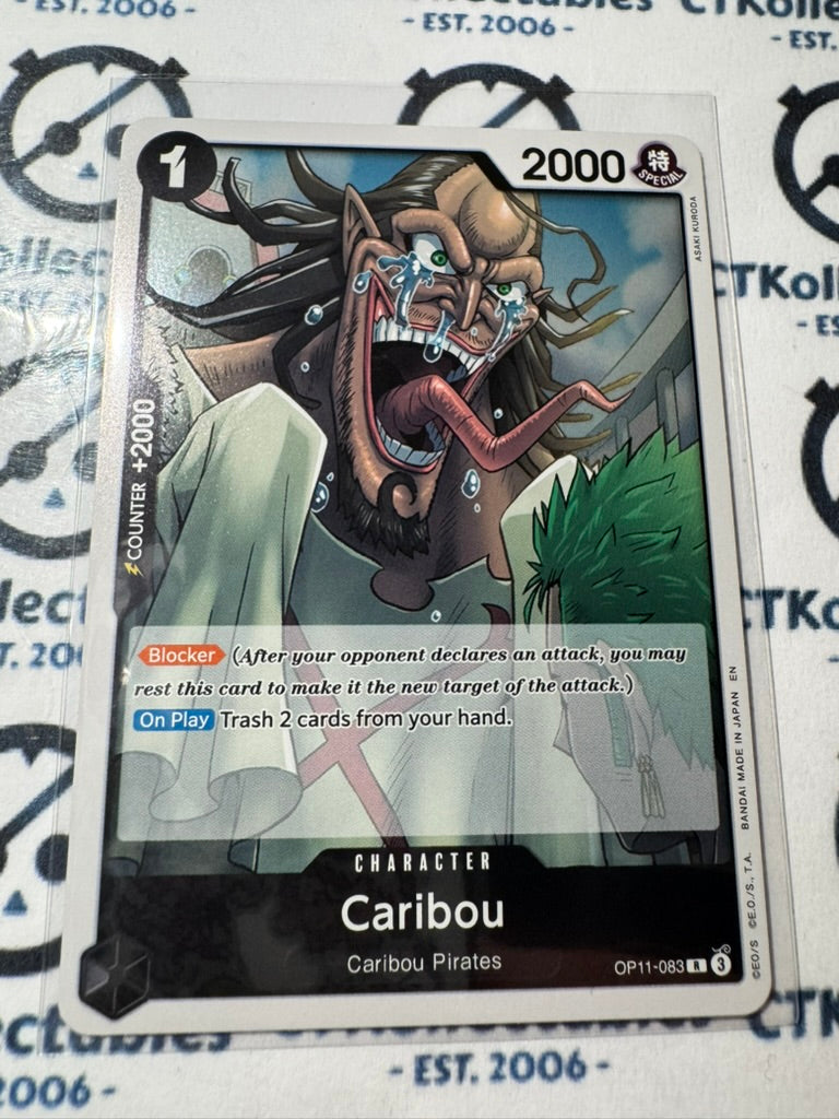 One Piece TCG Caribou OP11-083 R FOIL A Fist of Divine speed NM/M