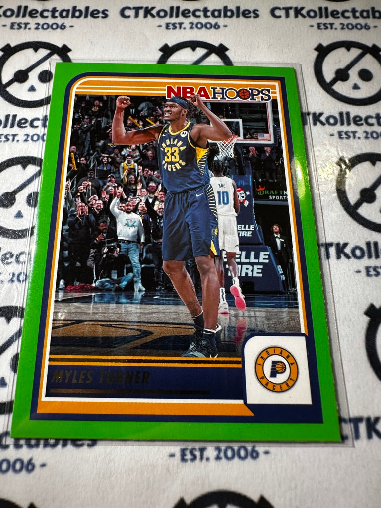 2023-24 NBA Panini Hoops Neon Green Myles Turner #56 Pacers
