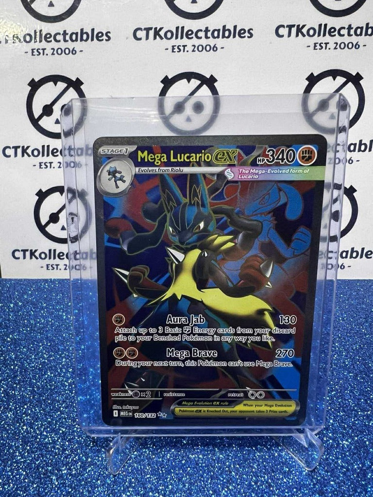Mega Lucario EX Double Rare Full Art #160/132 Mega Evolution Pokemon
