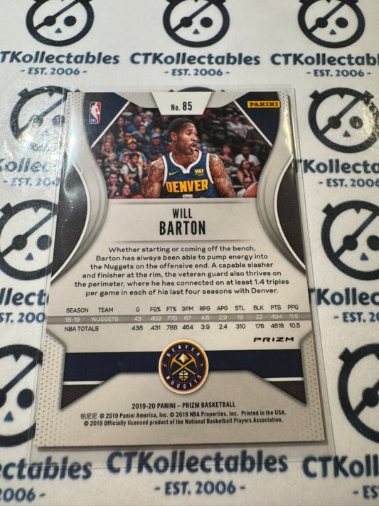 2019-20 NBA Panini Prizm Will Barton Red Ruby Wave Prizm #85 Nuggets