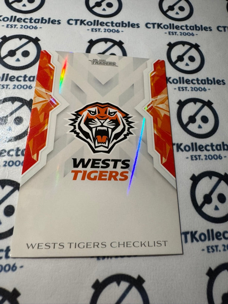 2025 NRL Traders NRWL WOMENS W 64 / 70 WESTS TIGERS CHECKLIST