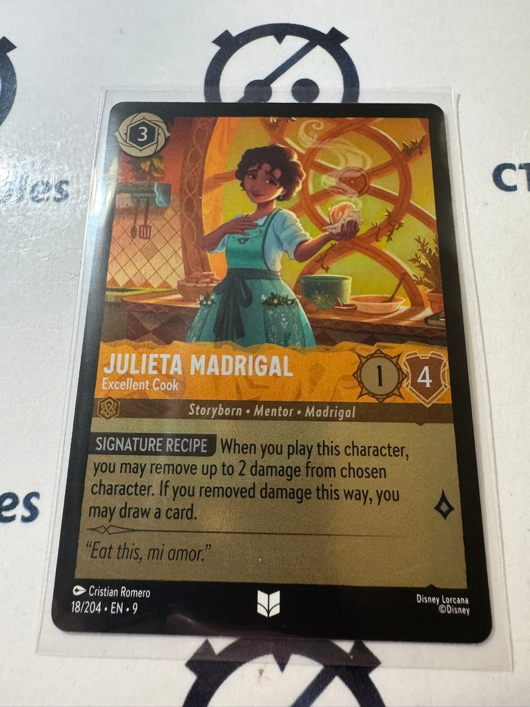 Disney Lorcana Fabled COLD FOIL 18/204 Julieta Madrigal – Excellent Cook UC
