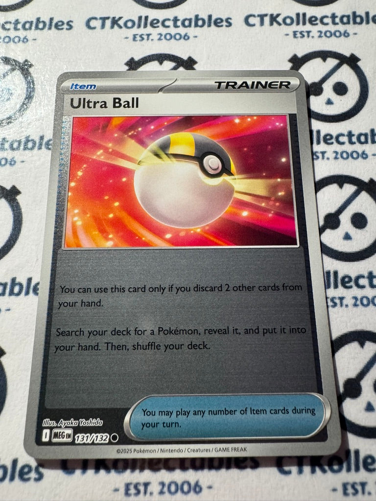 Ultra Ball Reverse Holo #131/132 Mega Evolution Pokemon