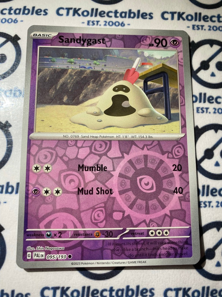 Sandygast Reverse Holo #095/193 2023 Paldea Evolved Pokemon Card CTKollectables Sandygast Reverse Holo #095/193 2023 Paldea Evolved Pokemon Card CTKollectables
