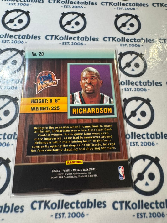 2020-21 NBA Panini Mosaic Jason Richardson Jam Masters #20 Warriors