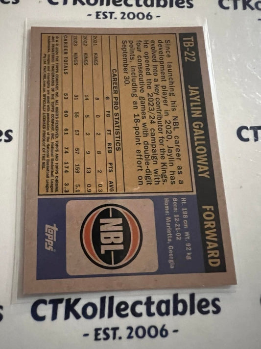 2023-24 Topps NBL Chrome Jaylin Galloway Throwback #TB-22 Kings