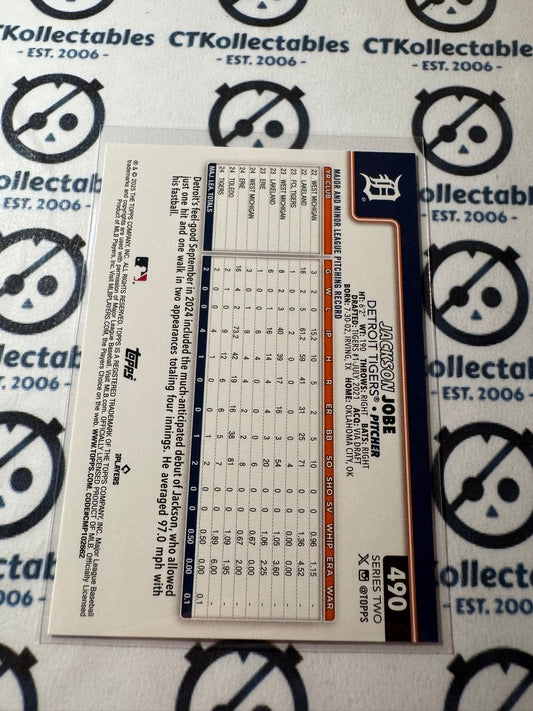 2025 Topps Series 2 Baseball #490 Jackson Jobe Rookie Detroit Tigers RC