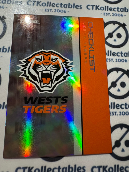 2025 NRL Traders Silver Parallel PS 145 WESTS TIGERS CHECKLIST