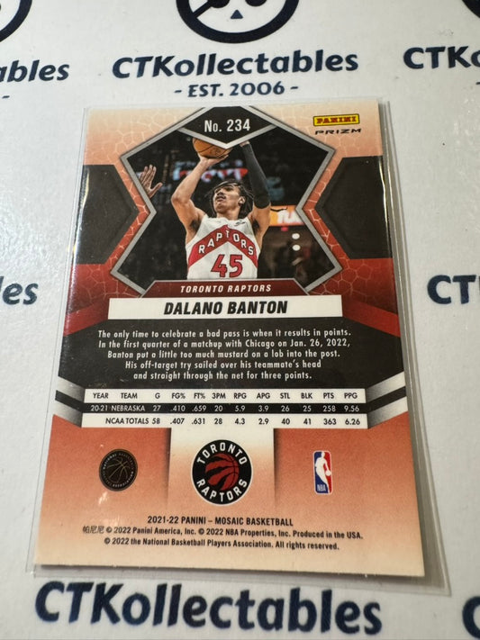 2021-22 Panini Nba Mosaic Dalano Banton Green Rookie Prizm #234 Raptors