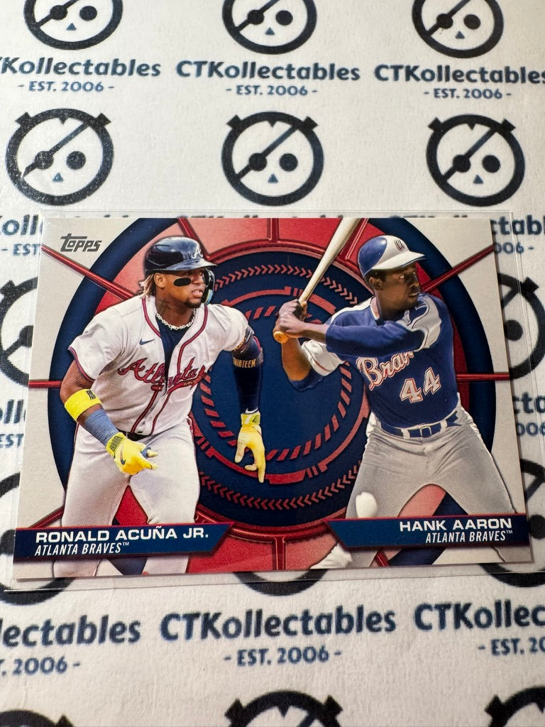 2025 Topps Series 2 Baseball Acuna Jr / Aaron Dynamic Duo's #DD-16 Braves