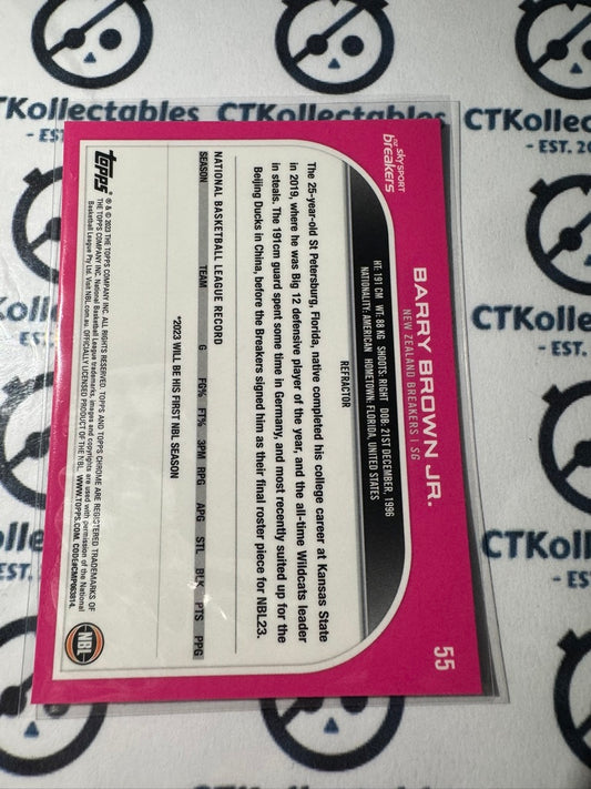 2022-23 Topps NBL Chrome Barry Brown Jr Rookie Refractor #55 Breakers