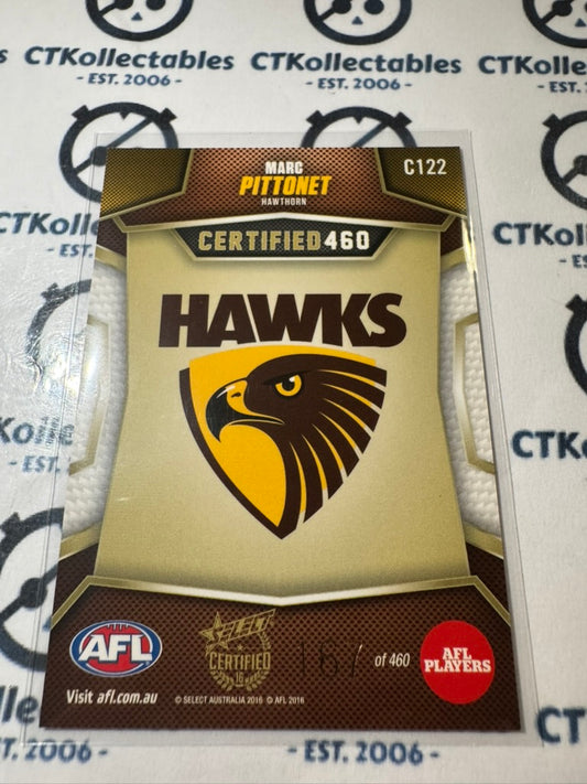 2016 AFL Select Certified Certified 460 Marc Pittonet #187/460 #C122 Hawks