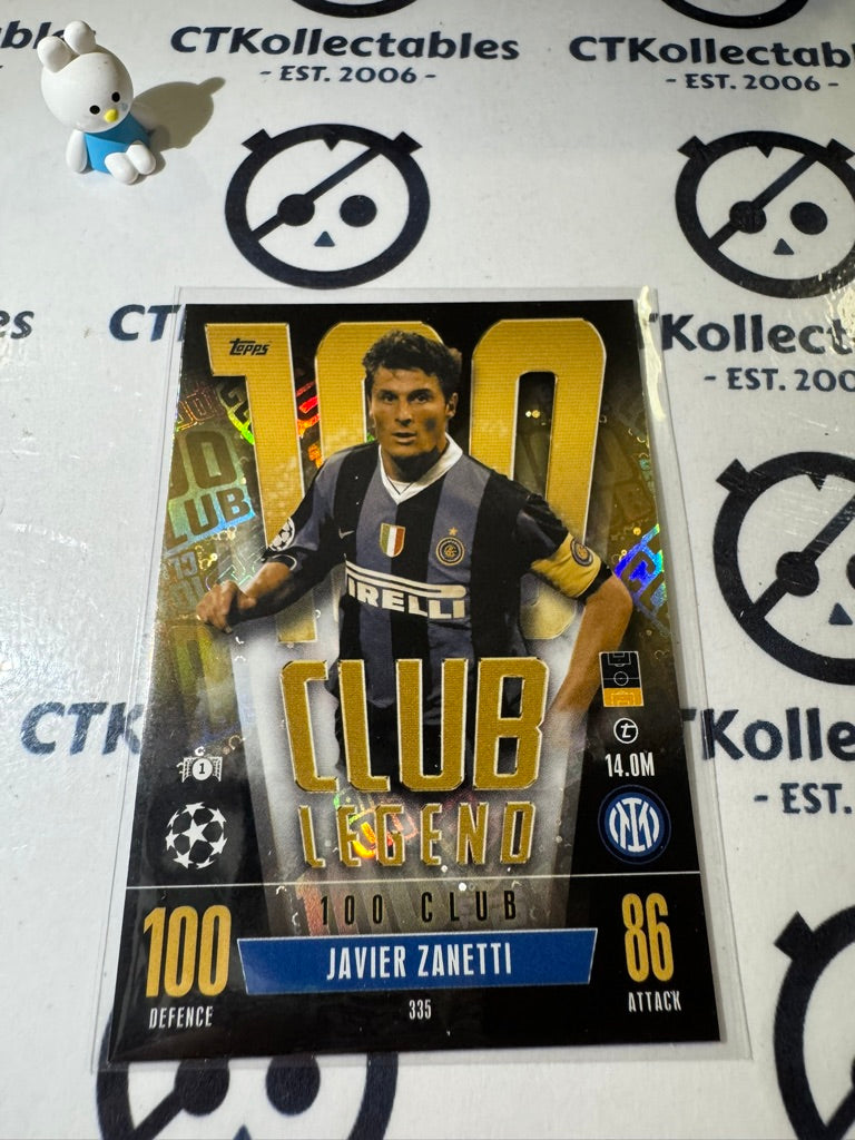2023-24 TOPPS MATCH ATTAX JAVIER ZANETTI 100 CLUB LEGEND #335