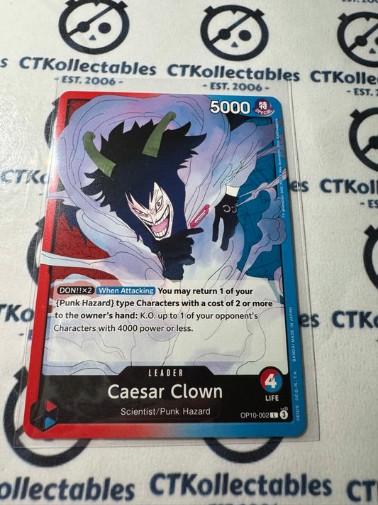 One Piece TCG Caesar Clown Leader Card OP10-002 L Royal Blood NM/M