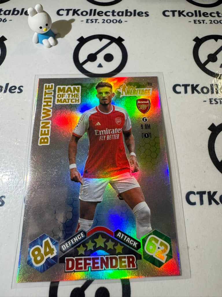 2023-24 TOPPS MATCH ATTAX HERITAGE BEN WHITE MAN OF THE MATCH HERITAGE #313
