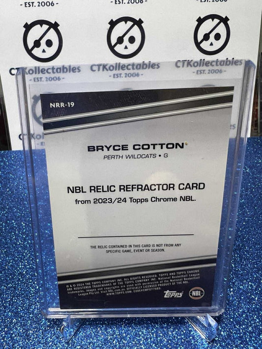 2023-24 Topps Chrome NBL RELIC Refractor #NRR-19 Bryce Cotton Perth Wildcats