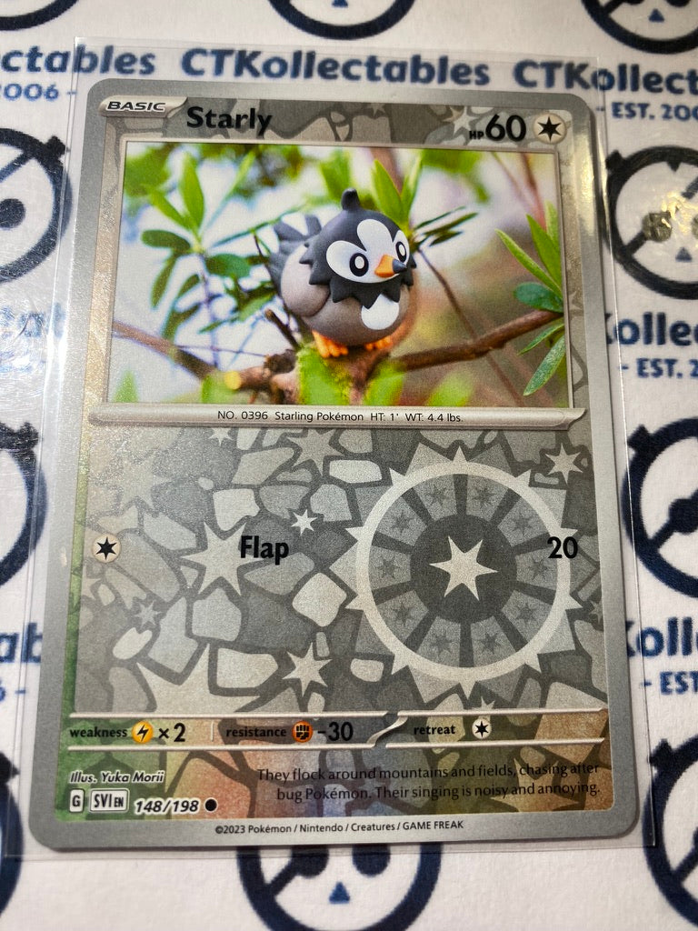 Starly Reverse Holo #148/198 2023 Scarlet & Violet Pokémon TCG
