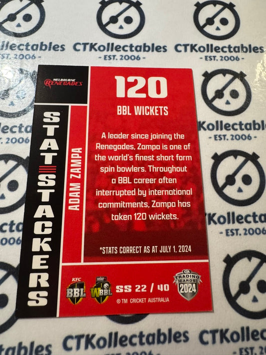 24/25 TLA Cricket Traders Adam Zampa Stat Stackers SS22/40 Renegades