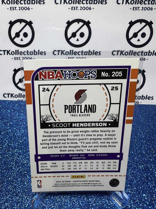 2024-25 Panini NBA HAUNTED HOOPS Orange Pumpkin #205 Scoot Henderson Portland