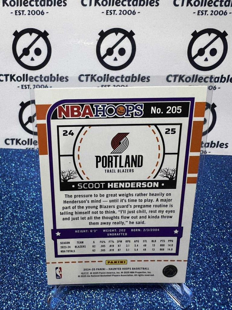 2024-25 Panini NBA HAUNTED HOOPS Orange Pumpkin #205 Scoot Henderson Portland