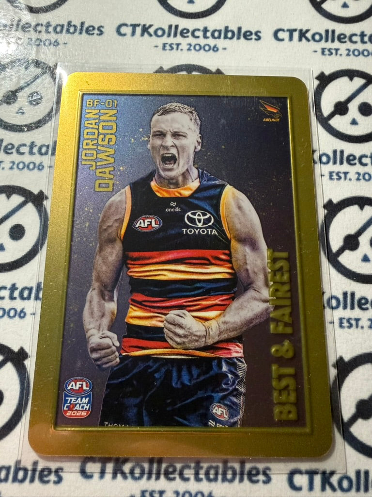 2026 Teamcoach AFL GOLD Best & Fairest BF-01 Jordan Dawson Crows