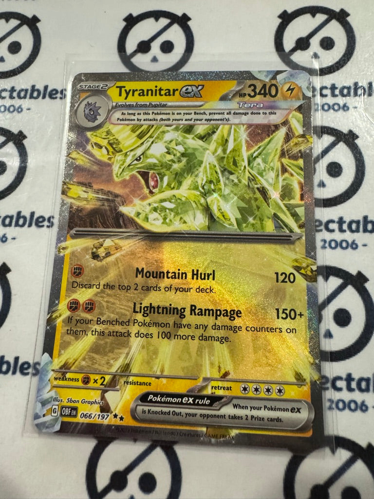 Tyranitar Ex Double Rare #066/197 Obsidian Flames Pokemon Card