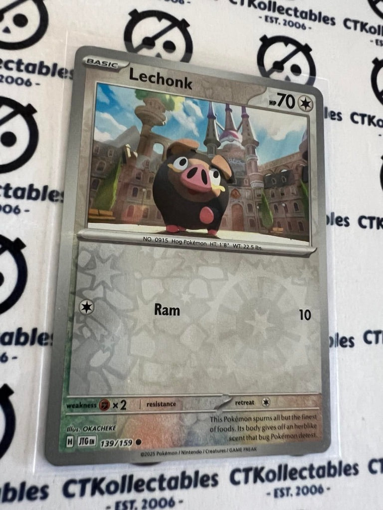 Lechonk Reverse Holo #139/159 Journey Together Pokemon Card TCG