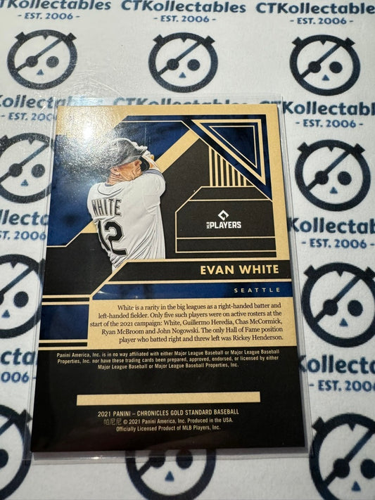 2021 Chronicles MLB Baseball Gold Standard Evan White Rookie Card #5 RC