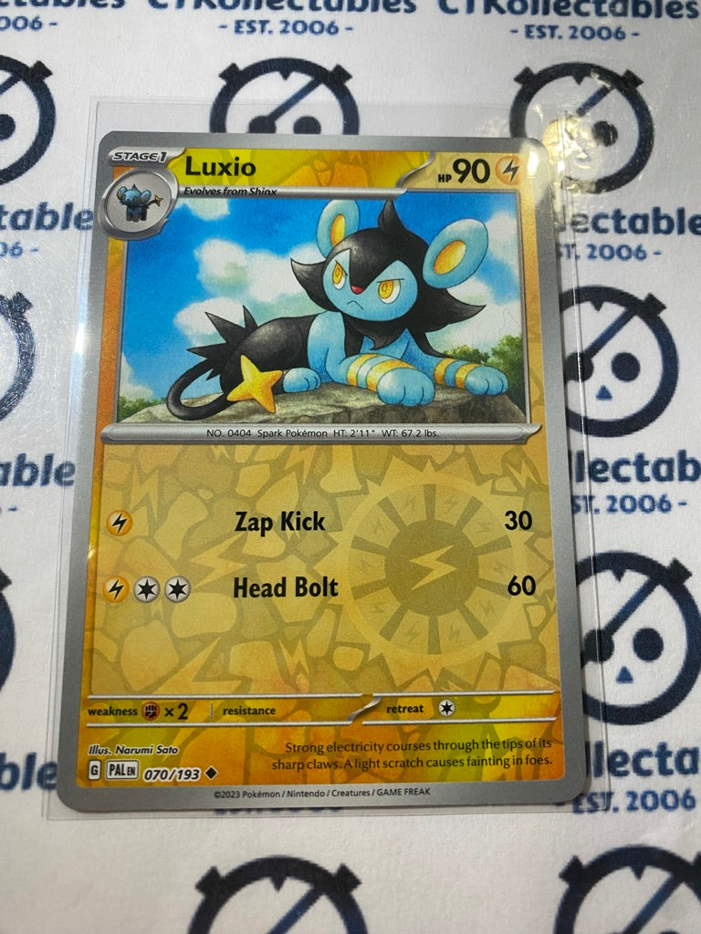 Luxio Reverse Holo #070/193 2023 Paldea Evolved Pokemon Card CTKollectables Luxio Reverse Holo #070/193 2023 Paldea Evolved Pokemon Card CTKollectables