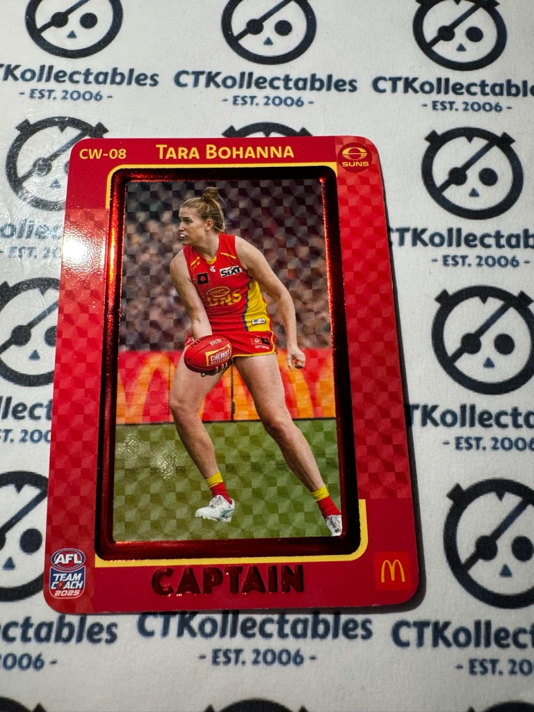 2025 AFLW Teamcoach Maccas Captain RED - Tara Bohanna CW-08 Suns