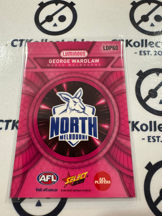 2025 AFL Footy Stars Luminous George Wardlaw #LDP60 Dragon Scales PINK Kangaroos