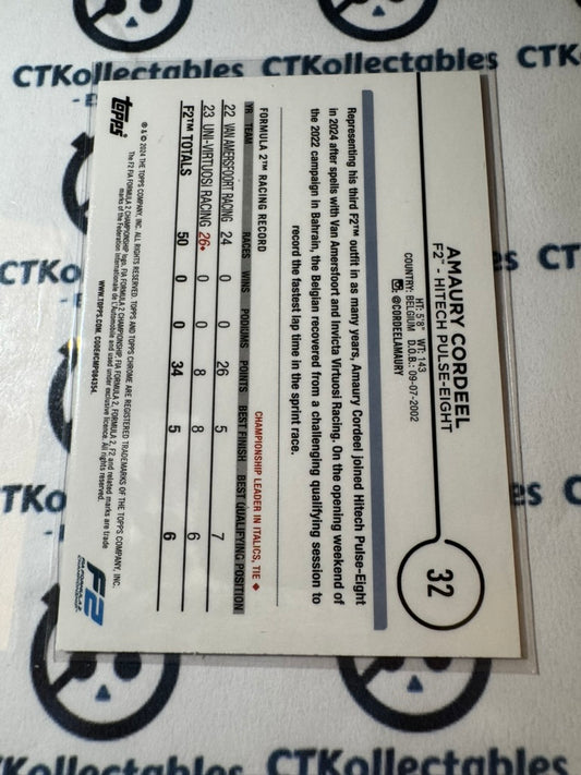 2024 Topps Chrome F2 Amaury Cordeel Black white Raywave future Stars #32