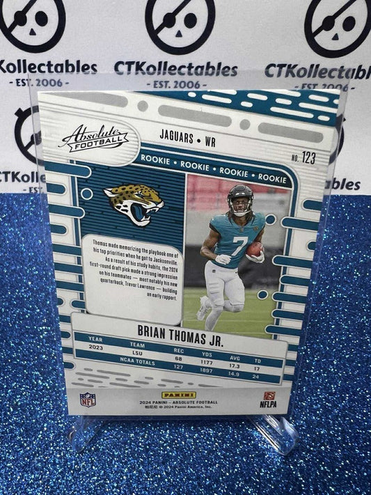 2024 NFL Panini Absolute Rookie RC #123 Brian Thomas Jr. Jacksonville Jaguars