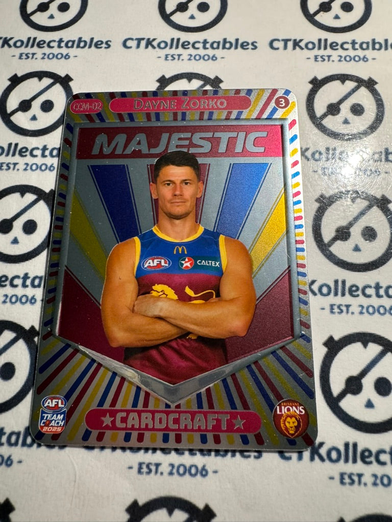 2025 AFL Teamcoach Dayne Zorko Majestic Card craft #3 CCM-02 Lions