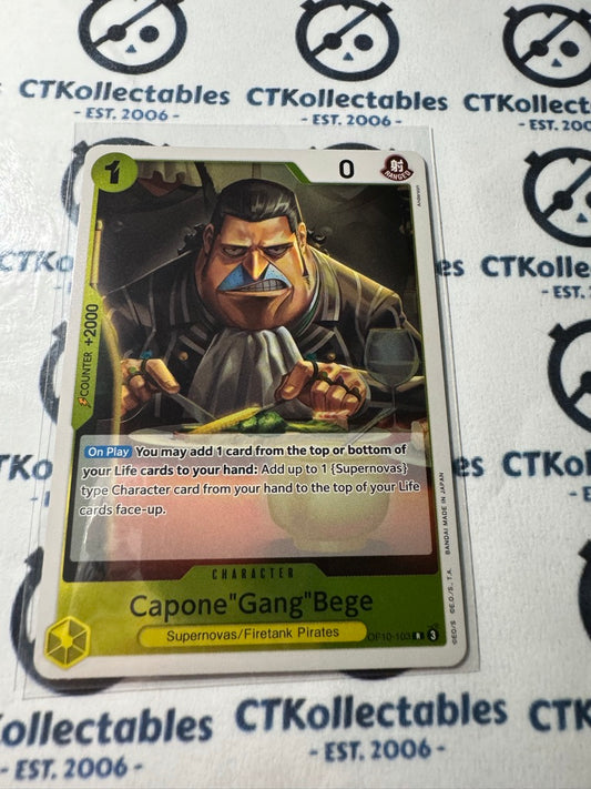 One Piece TCG Capone "Gang" Bege FOIL Card OP10-103 R Royal Blood NM/M