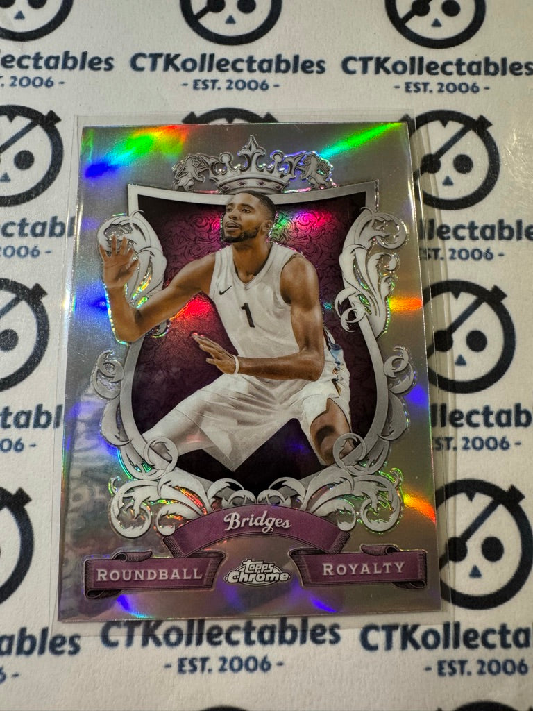 2023/24 Topps NBA Chrome Mikal Bridges Roundball Royalty Silver Refractor #RR-15