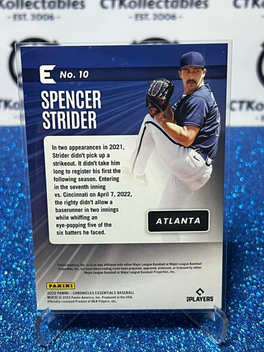 2022 Chronicles MLB Essentials #10 Spencer Strider rookie card RC Atlanta