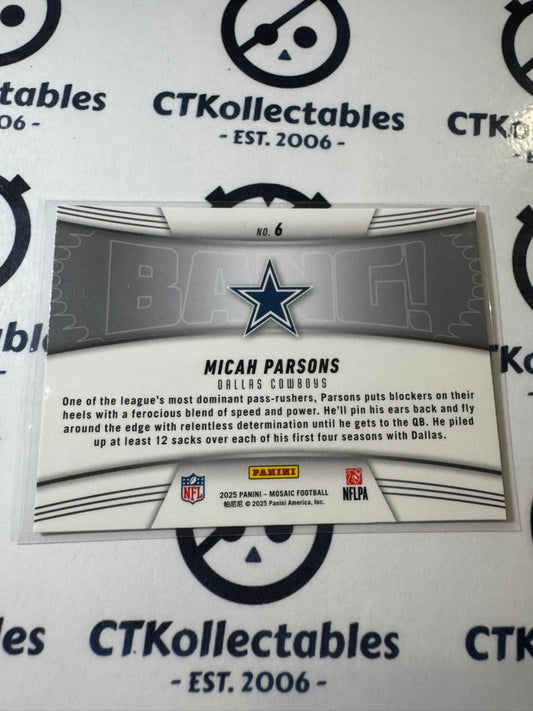 2025 NFL Panini Mosaic BANG! #6 Micah Parson Cowboys