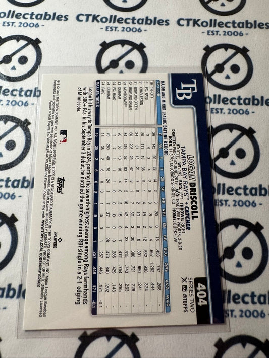 2025 Topps Series 2 Baseball Logan Driscoll rookie RC #404 Rays