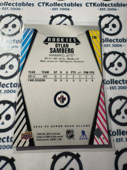 2022-23 Upper Deck NHL Allure Dylan Samberg Rookies RC #139 Jets
