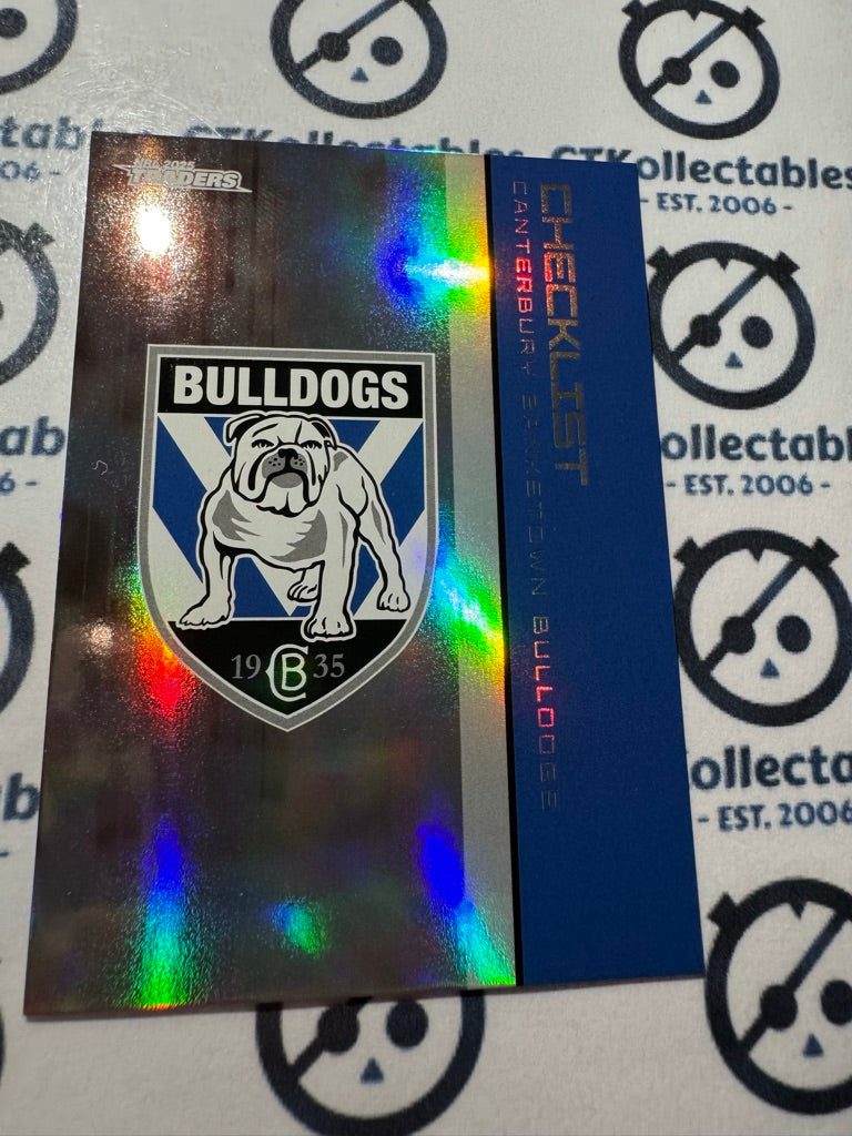2025 NRL Traders Silver Parallel PS 019 BULLDOGS CHECKLIST