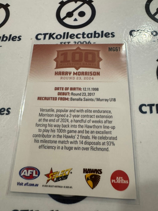 2025 AFL Footy Stars Milestone Harry Morrison MG61 Hawthorn